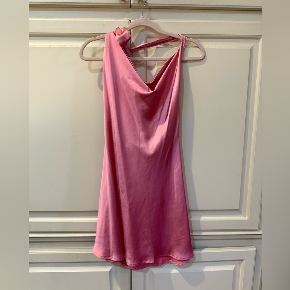 Altar’d State Pink Satin cocktail party Dress
